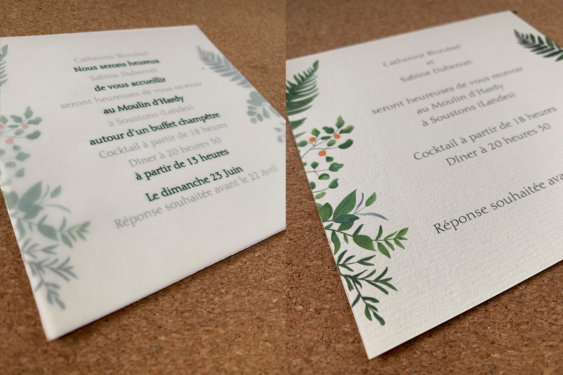 Faire-part de mariage
